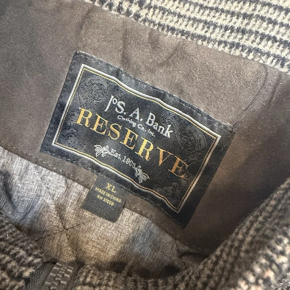 JoS A Bank Reserve Jacket Overcoat 2 in 1 Xtra XL Wool Blend Removable Lining‎